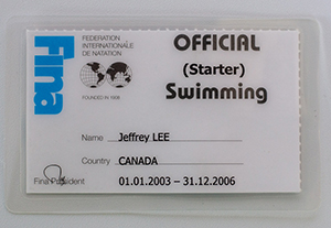 2003-2006 FINA Official Swimming Starter Accreditation